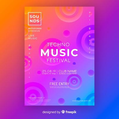 Abstract Music Festival Poster – Free Download, Free Stock Photo