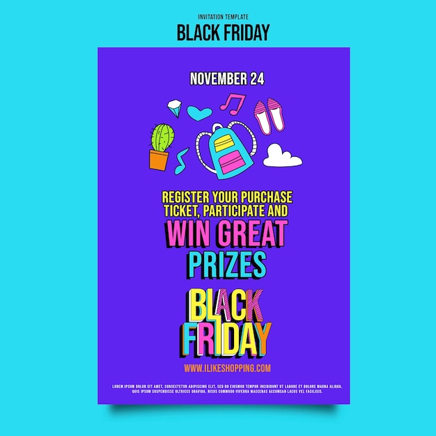 Black Friday Invitation Template – Download Free Stock Photo