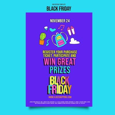 Black Friday Invitation Template – Download Free Stock Photo