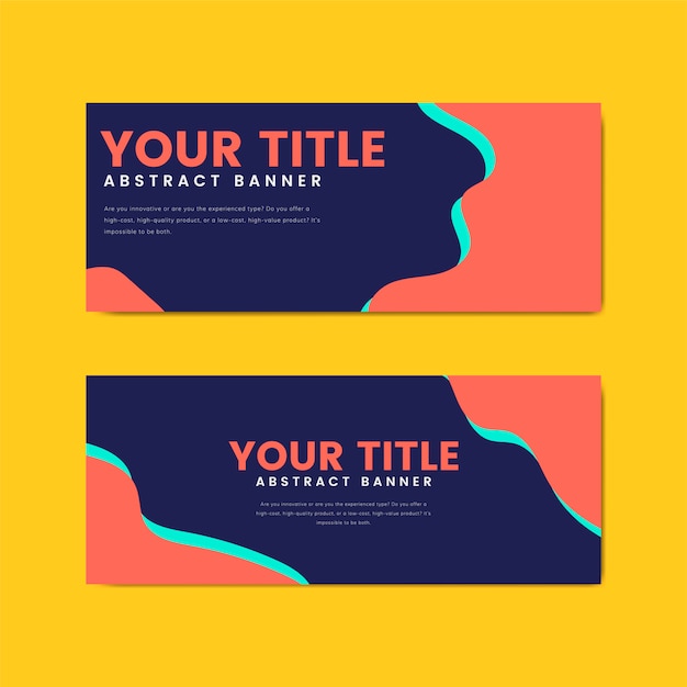 Colorful and Abstract Banner Design Templates – Free Download