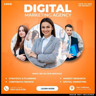 Corporate Social Media and Agency Banner Template for Digital Marketing – Free Download