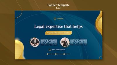 Law Template Banner Design – Free to Download