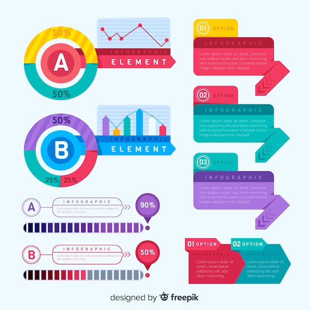 Colorful Infographic Elements Set – Free Download