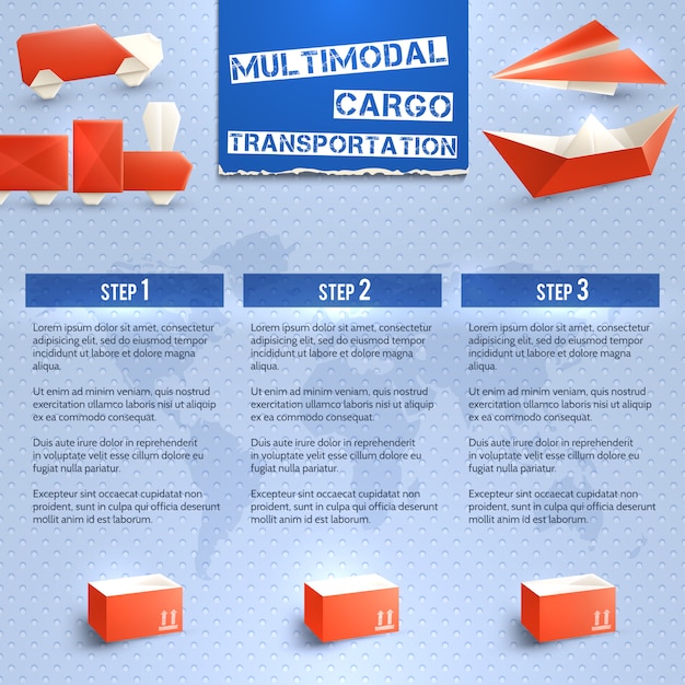 Origami Logistic Infographics – Download Free Stock Photo