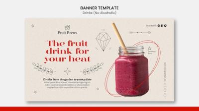 Delicious Healthy Smoothie Banner Template – Free Download