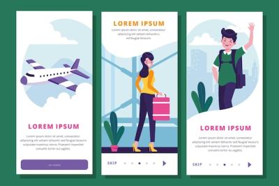 Travel Onboarding App Screens – Free Download