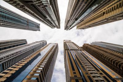 Dramatic Low Angle View of Skyscrapers in Dubai – Free Stock Photo for Download