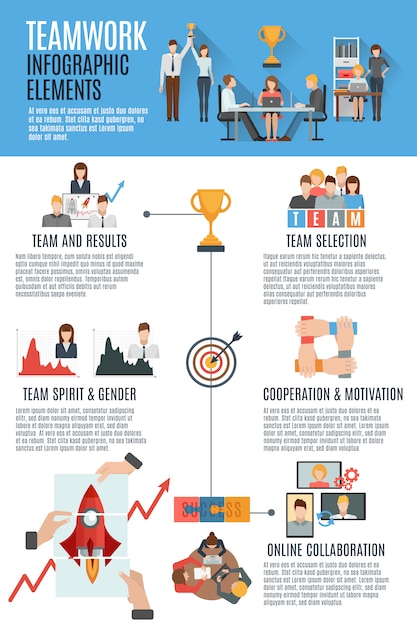 Teamwork Management Infographic Banner – Free Download