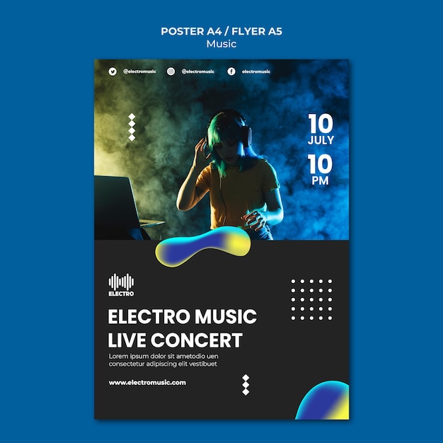 Music Party Print Template – Free Download