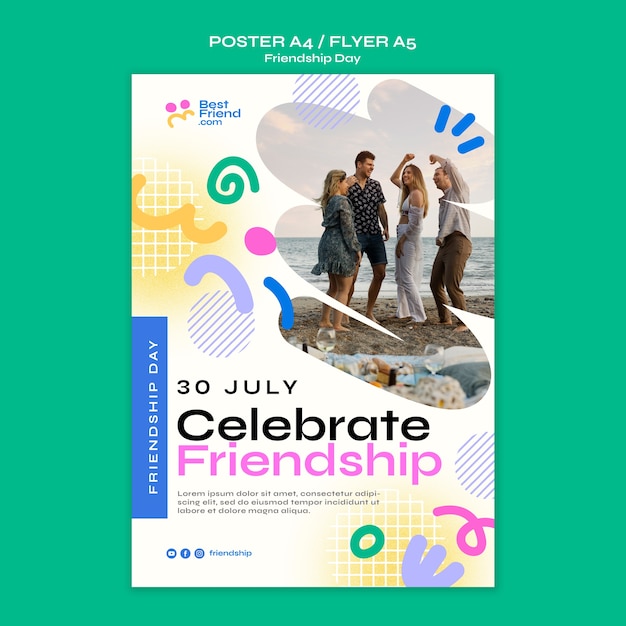 Friendship Day Poster Template – Free Download PSD