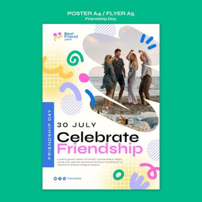 Friendship Day Poster Template – Free Download PSD