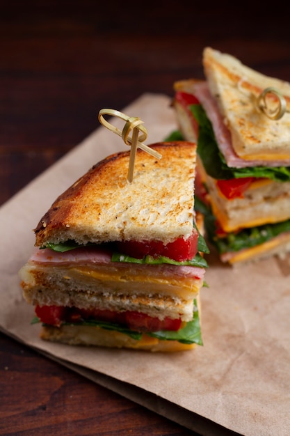 High Angle Delicious Sandwiches Arrangement – Free Stock Photo for Download