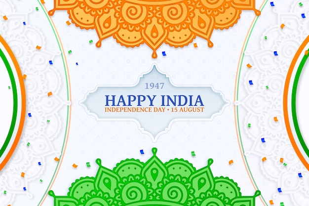 Realistic India Independence Day Background – Free Download