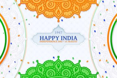 Realistic India Independence Day Background – Free Download