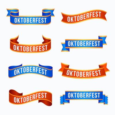 Flat Oktoberfest Festival Ribbons – Free to Download