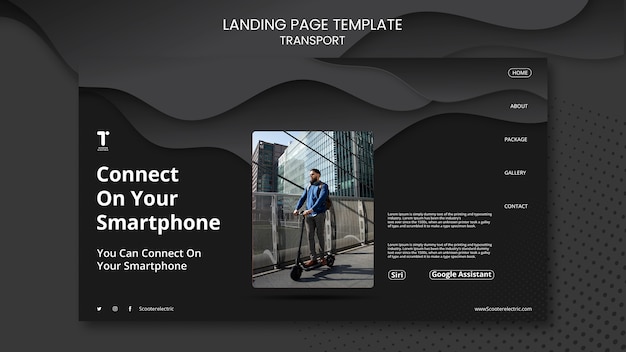 Scooter Landing Page Template – Free Download