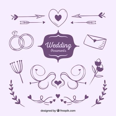 Purple Wedding Elements: Free Stock Photo – Download Free