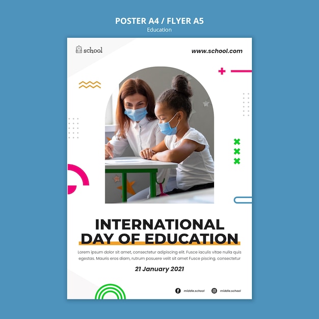 Education Day Poster Template – Free Download