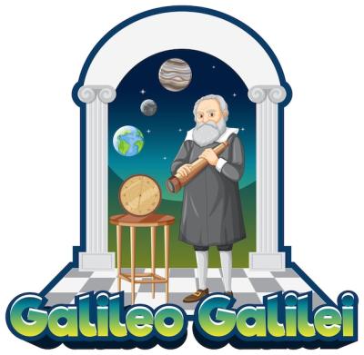 Cartoon Style Portrait of Galileo Galilei – Free Download