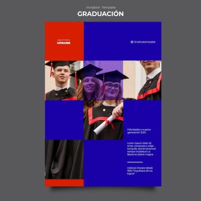 Graduation Celebration Invitation Template – Download Free Stock Photo