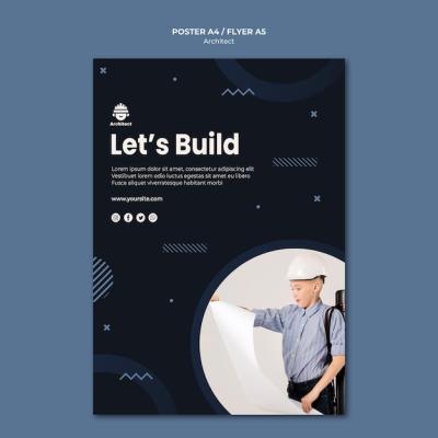 Architect Career Poster Design – Free Download