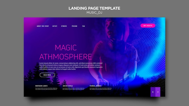 Music DJ Landing Page – Free to Download Free Stock Photo