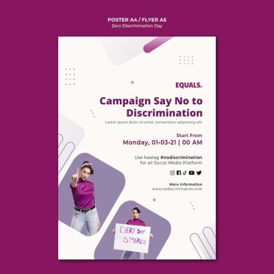 Zero Discrimination Day Event Flyer Template – Free to Download