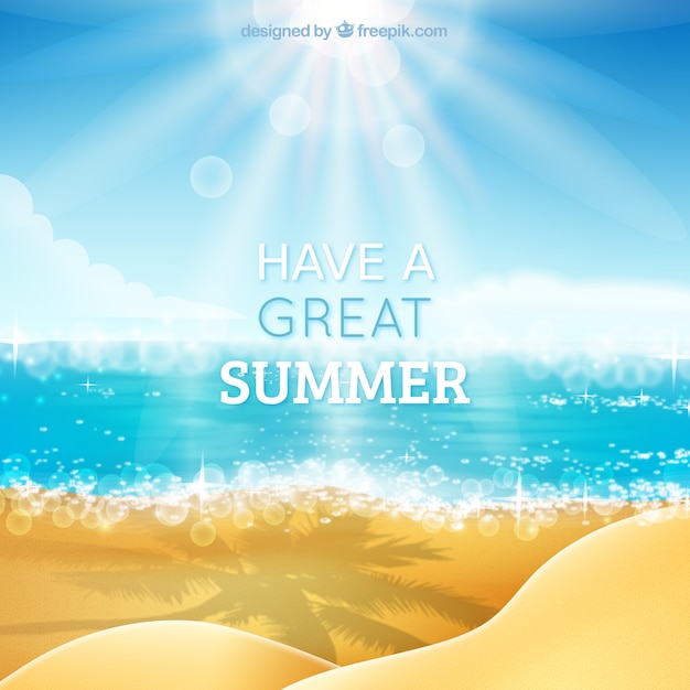 Summer Background Vector Template – Free Download