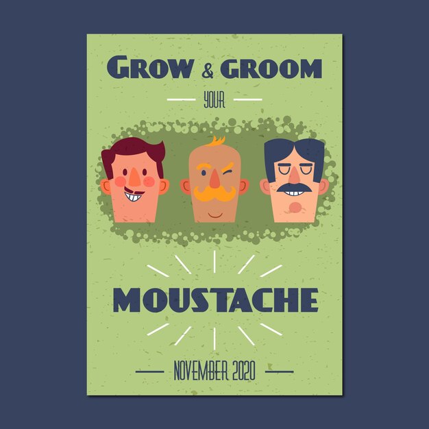 Grow and Groom Your Moustache Poster – Free Download