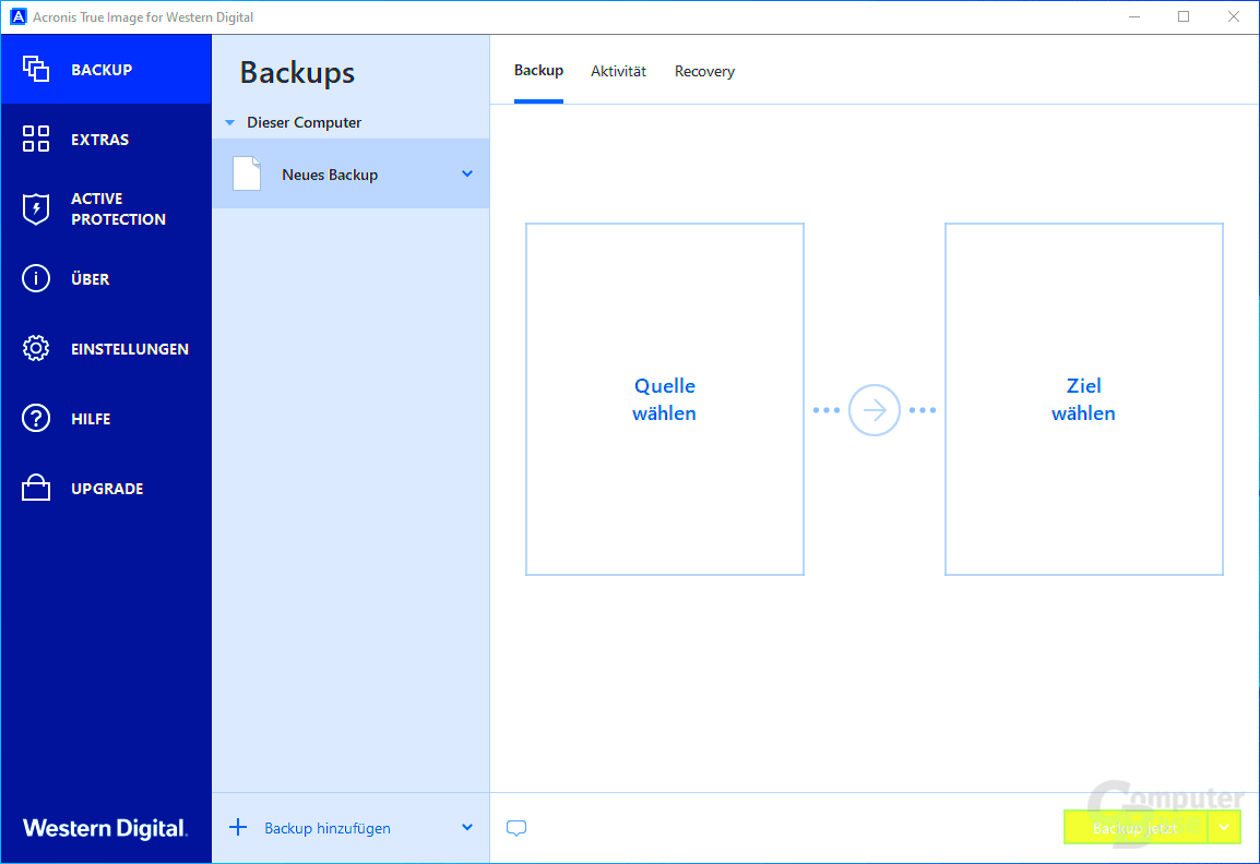 Acronis True Image for Western Digital Download  ComputerBase