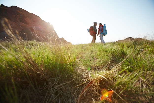 Couple Hiking in Nature – Free Stock Photo, Download for Free