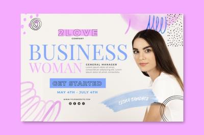 Business Woman Banner Template – Free Download, Free Stock Photo