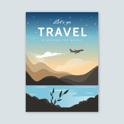 Illustrated Travel Poster Design – Free Stock Photo for Download