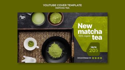 Matcha Tea YouTube Cover Template – Free Download