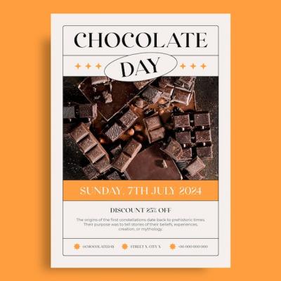 Chocolate Poster Template Design – Free Download