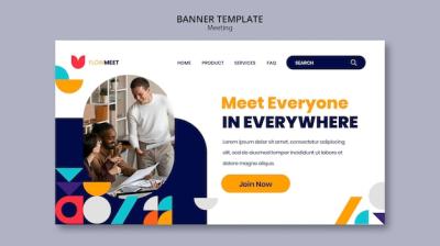 Online Meeting Landing Page Template for Effective Virtual Collaboration – Free Download