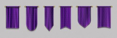 Purple Pennant Flag Set – Free to Download