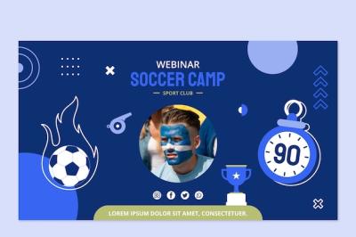 Flat Soccer Webinar Template – Download Free Stock Photo