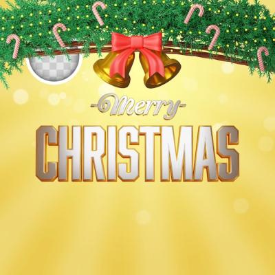 3D Christmas Banner with Lights – Free Stock Photo for Download