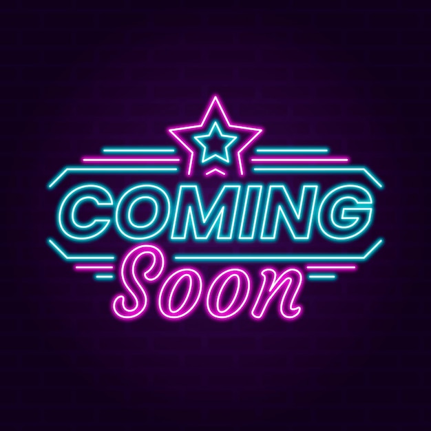 Glowing Neon Coming Soon Background – Free Download