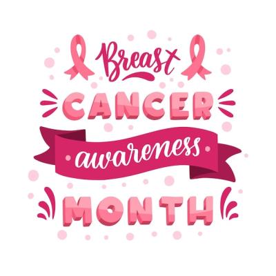 Hand Drawn Breast Cancer Awareness Month Lettering Labels Collection – Free Download