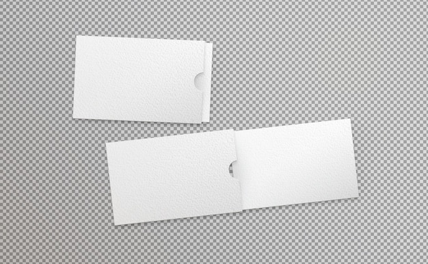 White Business Cards with Folder – Free Download