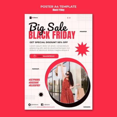 Black Friday Vertical Print Template – Free Download