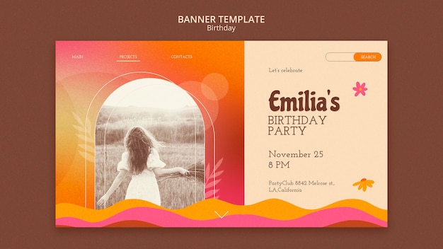 Boho Birthday Template – Free Download