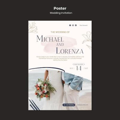 Wedding Invitation Poster Design Template – Free Download