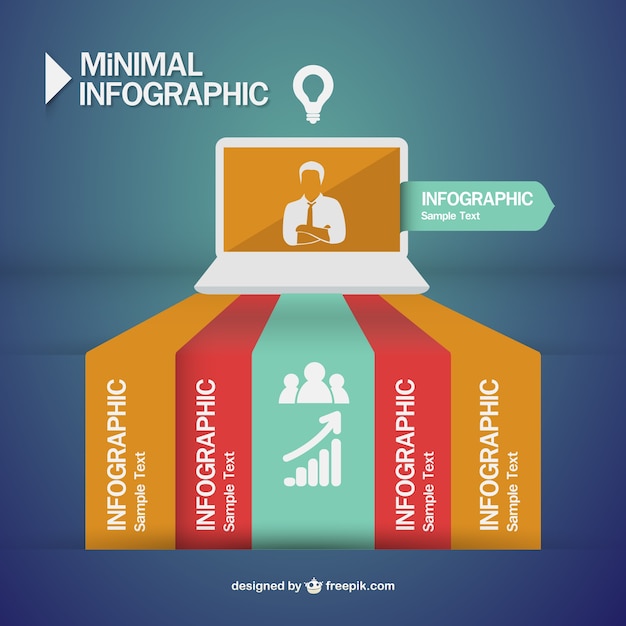 Infographic Businessman Communication Design – Free Download