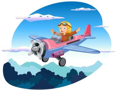 Happy Girl Riding a Plane in the Sky – Free Stock Photo, Download Free