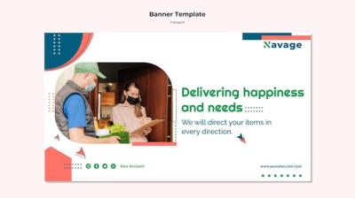 Delivery Transport Banner Template – Free Download