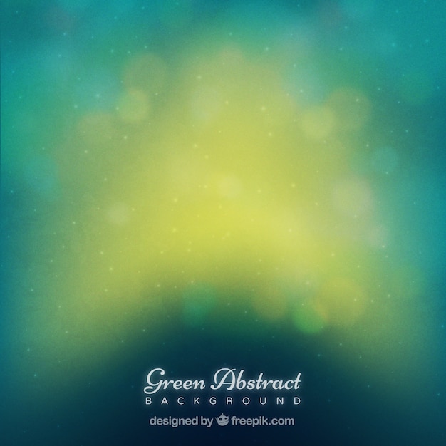 Green Abstract Background with Bokeh Effect – Free Download