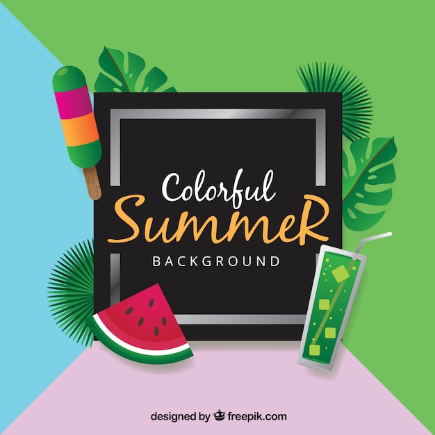 Vibrant Tropical Summer Background – Free to Download